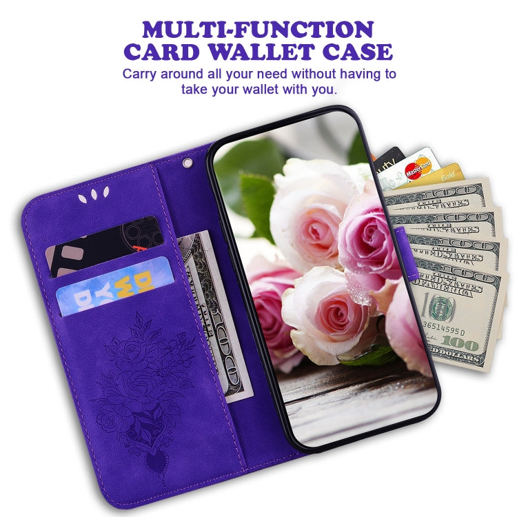 For Huawei P Smart 2019 / Honor 10 Lite Butterfly Rose Embossed Leather Phone Case