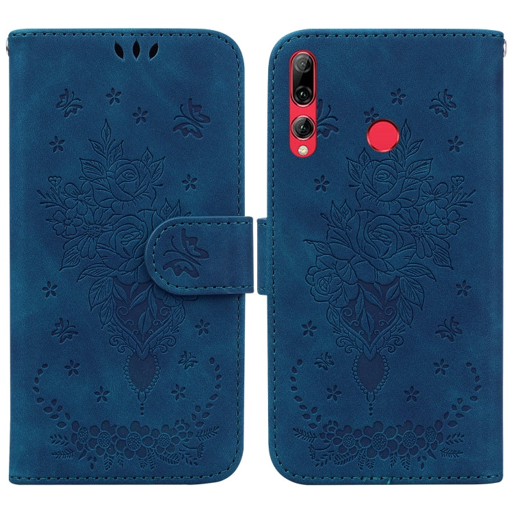 For Huawei P Smart+ 2019 / Enjoy 9s Butterfly Rose Embossed Leather Phone Case