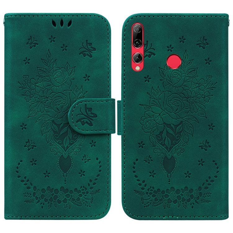 For Huawei P Smart+ 2019 / Enjoy 9s Butterfly Rose Embossed Leather Phone Case