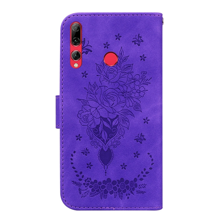 For Huawei P Smart+ 2019 / Enjoy 9s Butterfly Rose Embossed Leather Phone Case