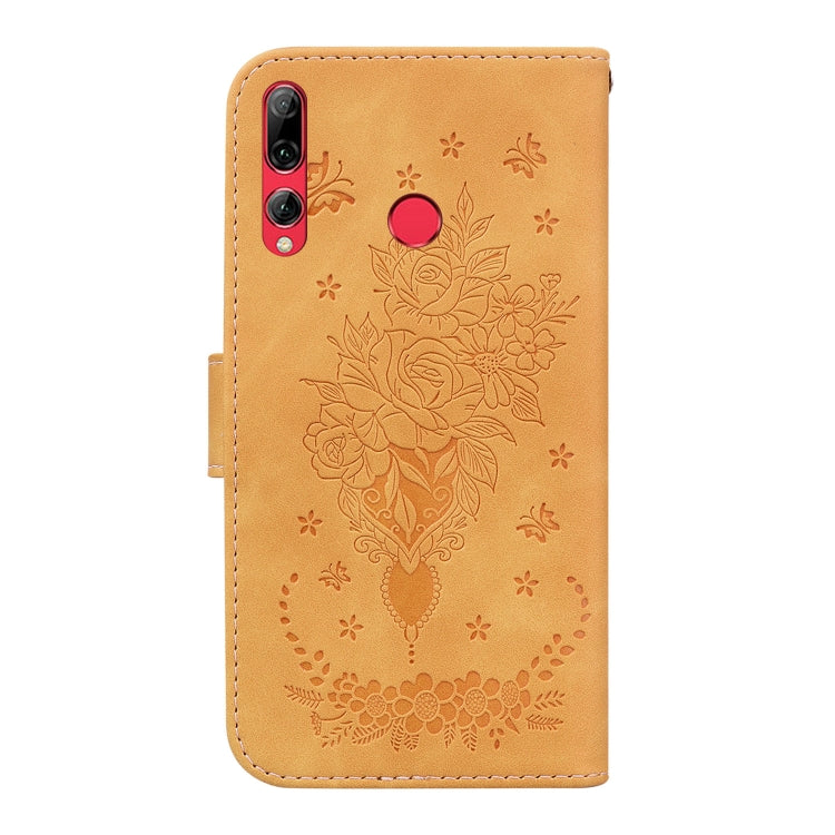 For Huawei P Smart+ 2019 / Enjoy 9s Butterfly Rose Embossed Leather Phone Case