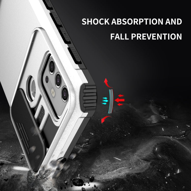 For Motorola Moto G30 / G10 Stereoscopic Holder Sliding Camshield Phone Case