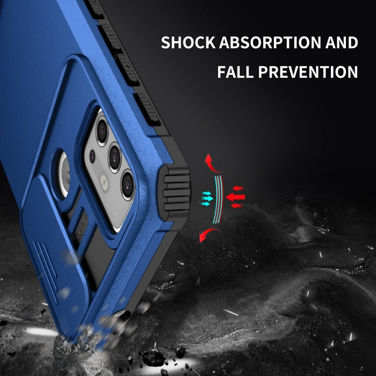 For Motorola Moto G30 / G10 Stereoscopic Holder Sliding Camshield Phone Case