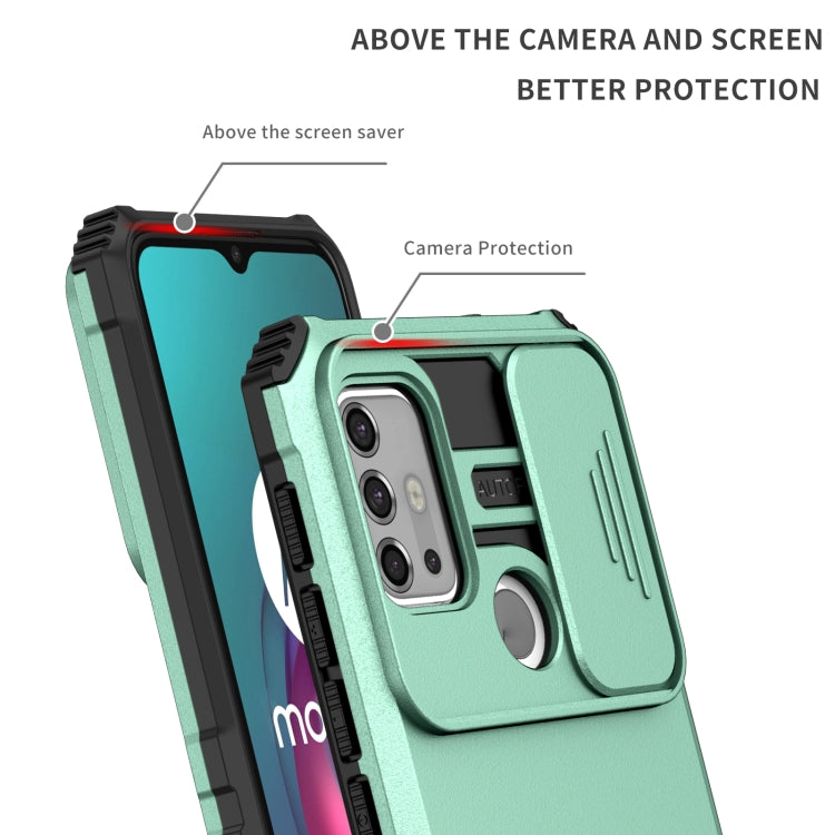 For Motorola Moto G30 / G10 Stereoscopic Holder Sliding Camshield Phone Case