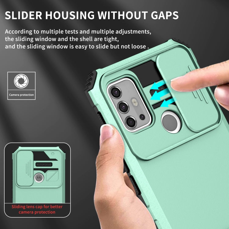 For Motorola Moto G30 / G10 Stereoscopic Holder Sliding Camshield Phone Case