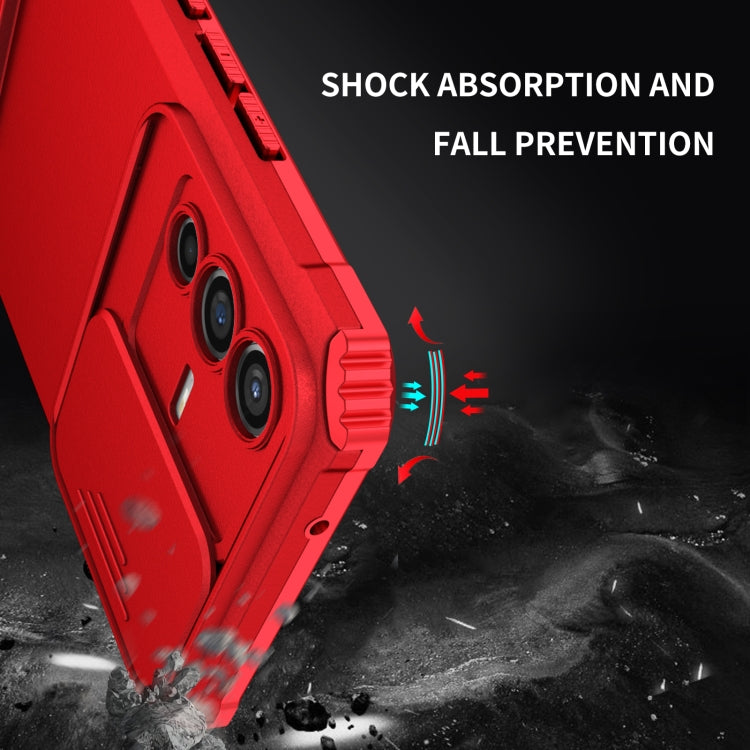 For vivo V23 5G Stereoscopic Holder Sliding Camshield Phone Case