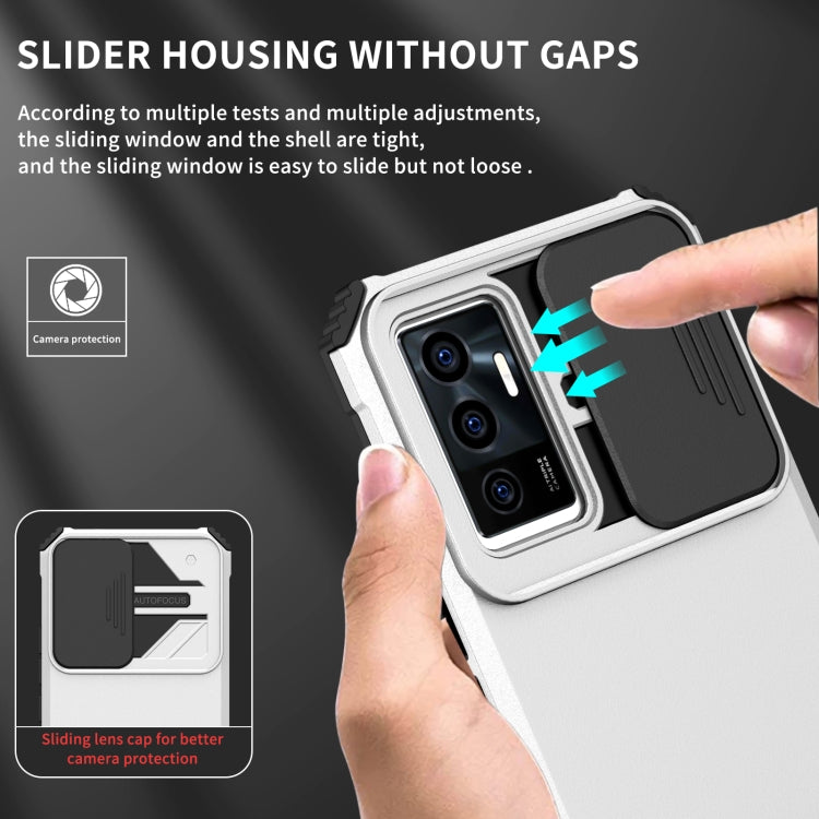 For vivo V23e / S10e 5G Stereoscopic Holder Sliding Camshield Phone Case