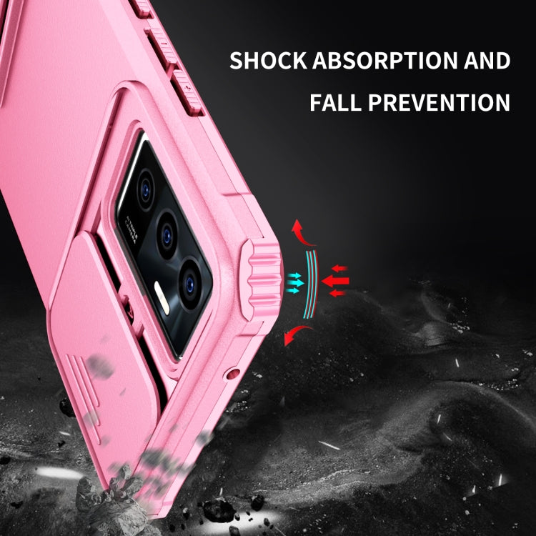 For vivo V23e / S10e 5G Stereoscopic Holder Sliding Camshield Phone Case