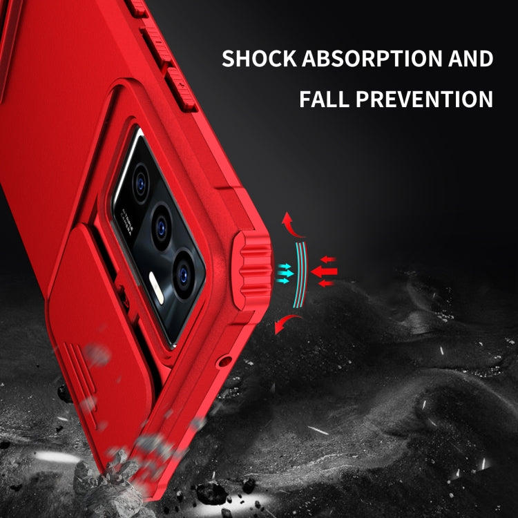 For vivo V23e / S10e 5G Stereoscopic Holder Sliding Camshield Phone Case