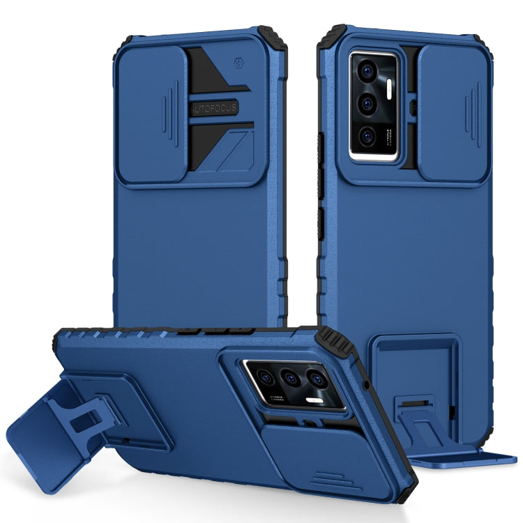 For vivo V23e / S10e 5G Stereoscopic Holder Sliding Camshield Phone Case