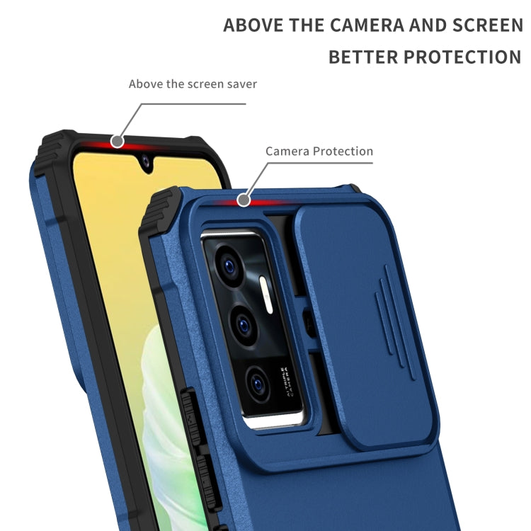For vivo V23e / S10e 5G Stereoscopic Holder Sliding Camshield Phone Case
