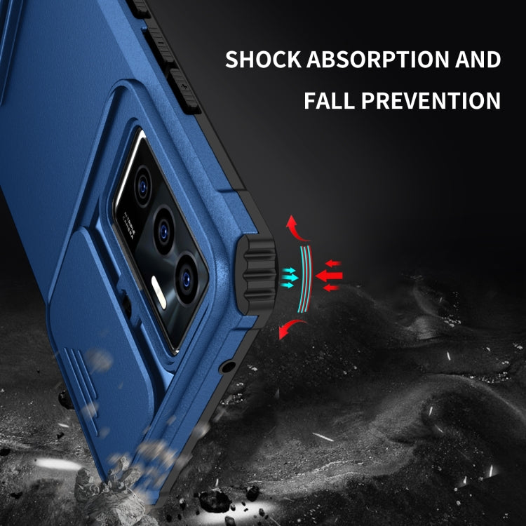 For vivo V23e / S10e 5G Stereoscopic Holder Sliding Camshield Phone Case