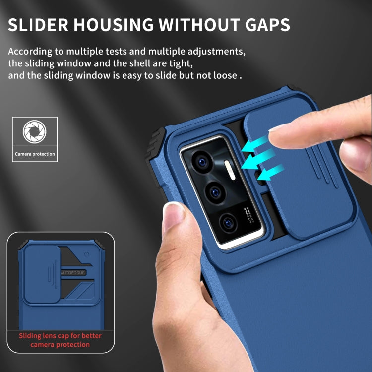 For vivo V23e / S10e 5G Stereoscopic Holder Sliding Camshield Phone Case