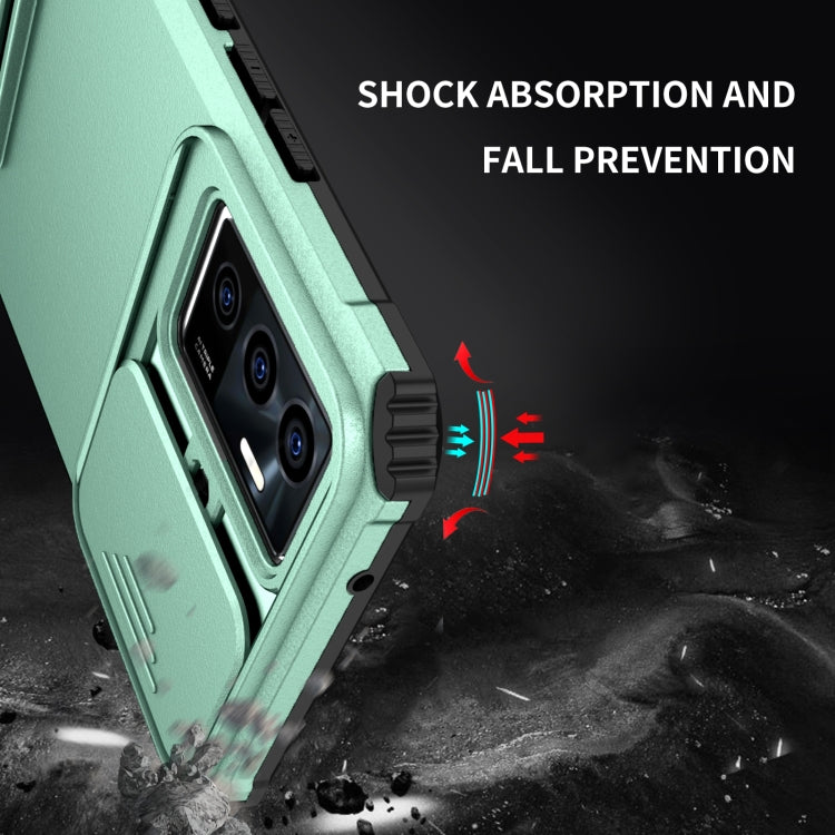 For vivo V23e / S10e 5G Stereoscopic Holder Sliding Camshield Phone Case