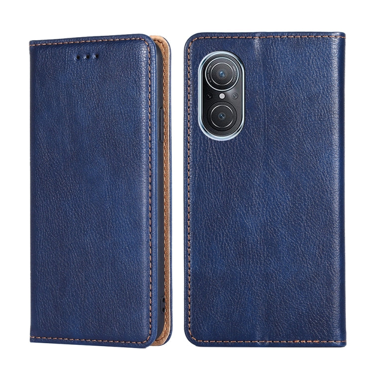 For Huawei nova 9 SE 4G Gloss Oil Solid Color Magnetic Flip Leather Phone Case