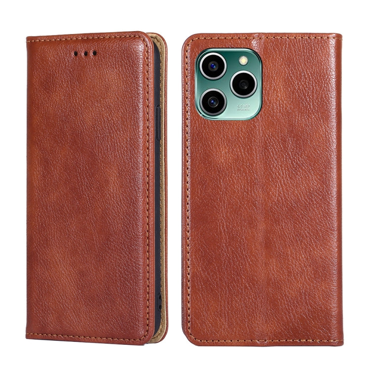 For Honor 60 SE Gloss Oil Solid Color Magnetic Flip Leather Phone Case