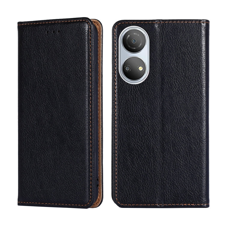 For Honor Play 30 Plus Gloss Oil Solid Color Magnetic Flip Leather Phone Case