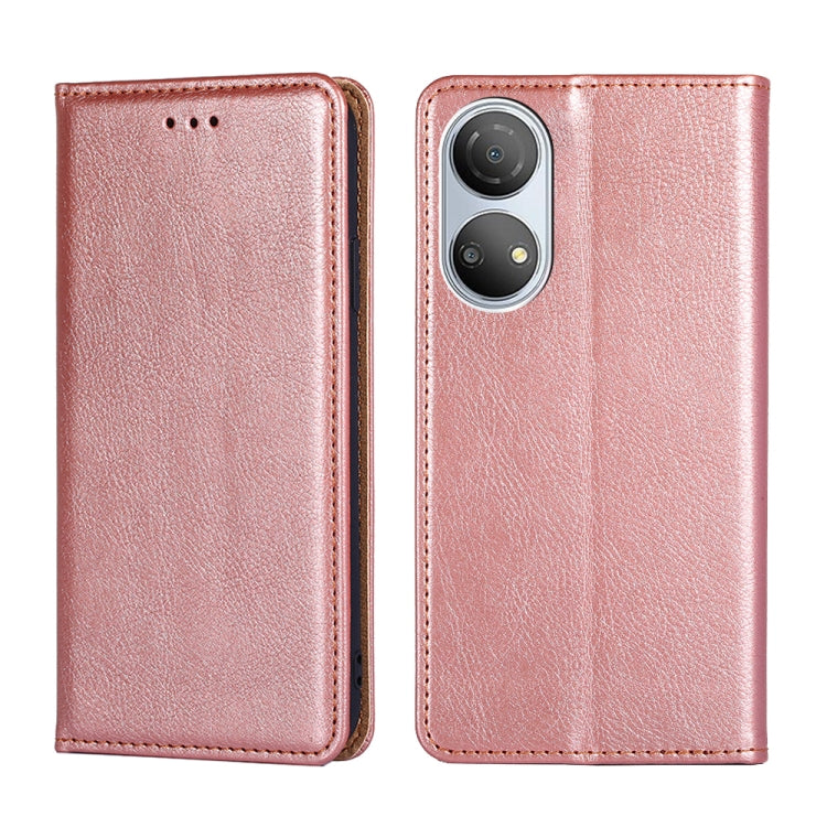 For Honor Play 30 Plus Gloss Oil Solid Color Magnetic Flip Leather Phone Case