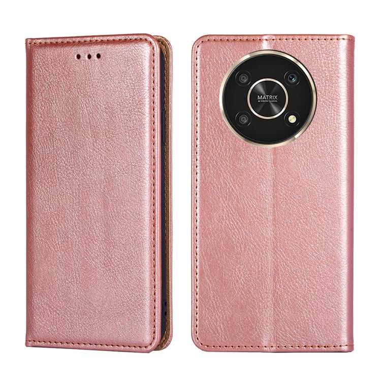 For Honor X30 Gloss Oil Solid Color Magnetic Flip Leather Phone Case