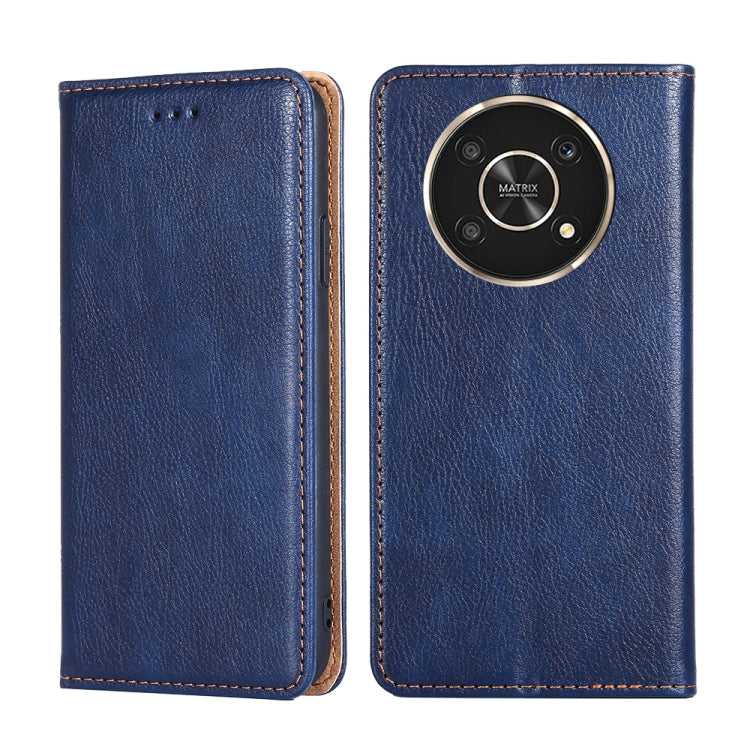 For Honor X30 Gloss Oil Solid Color Magnetic Flip Leather Phone Case