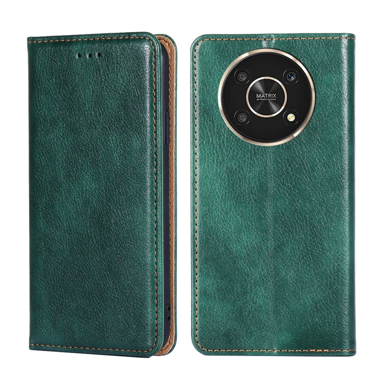 For Honor X30 Gloss Oil Solid Color Magnetic Flip Leather Phone Case