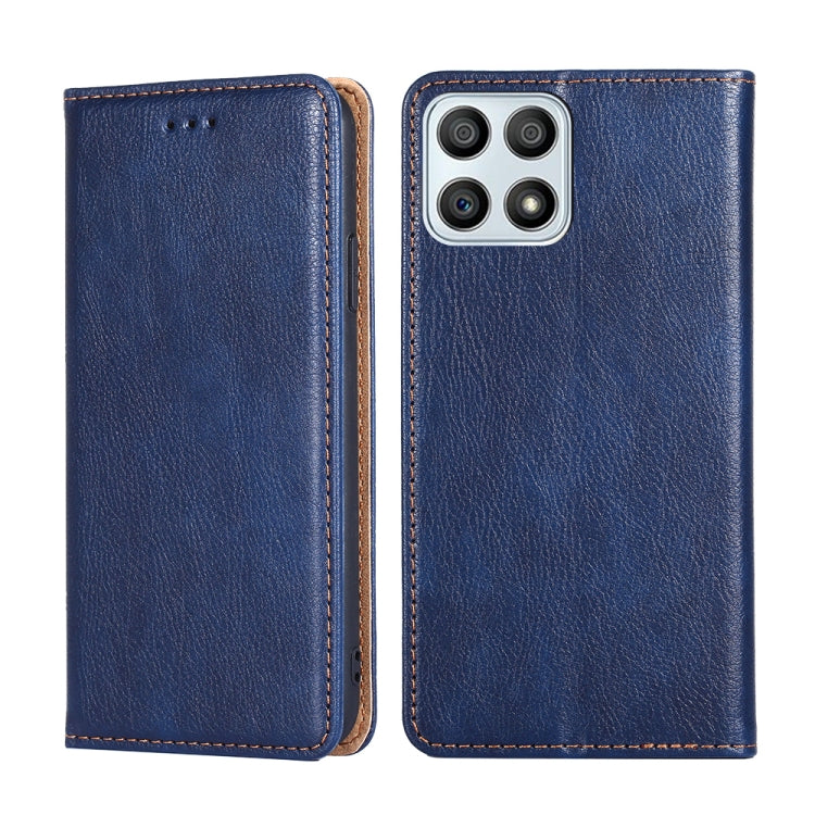 For Honor X30i Gloss Oil Solid Color Magnetic Flip Leather Phone Case