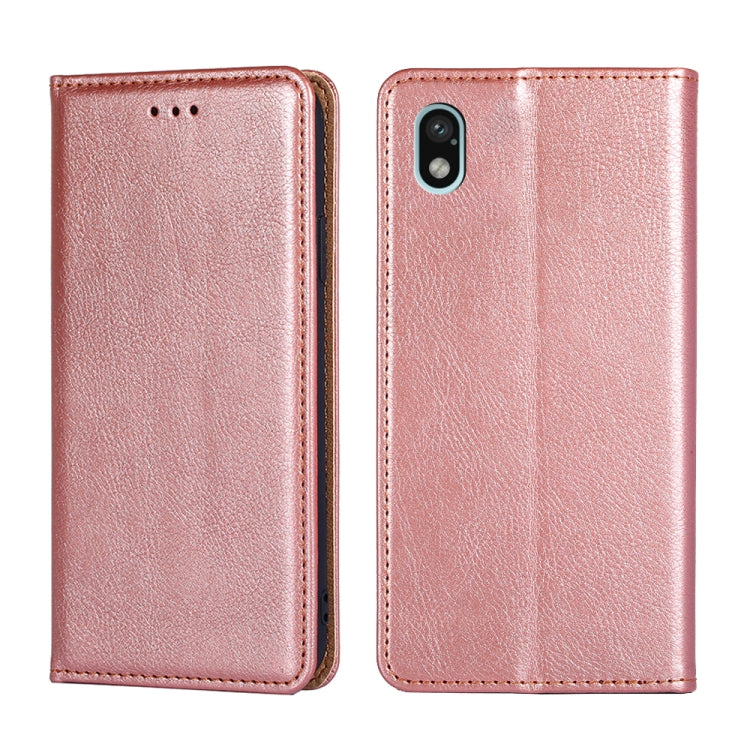 For Sony Xperia Ace III Gloss Oil Solid Color Magnetic Flip Leather Phone Case