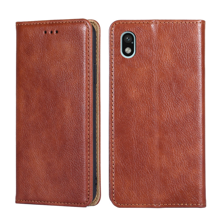 For Sony Xperia Ace III Gloss Oil Solid Color Magnetic Flip Leather Phone Case