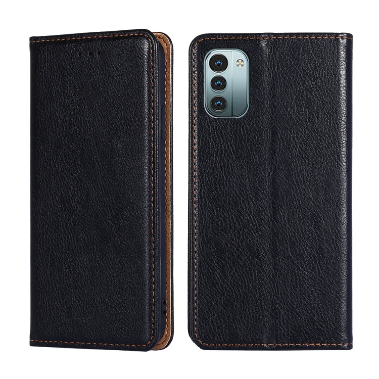 For Nokia G21 / G11 Gloss Oil Solid Color Magnetic Flip Leather Phone Case