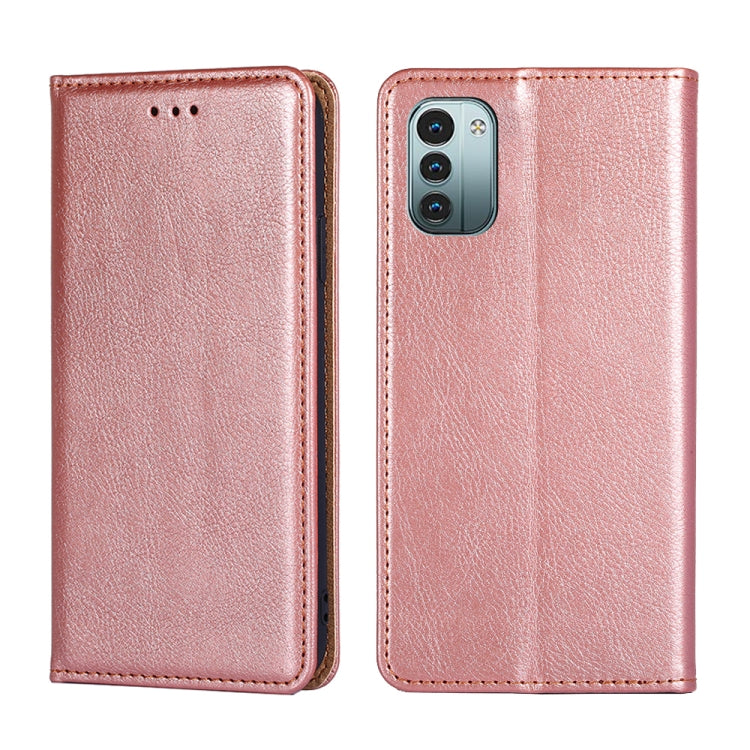 For Nokia G21 / G11 Gloss Oil Solid Color Magnetic Flip Leather Phone Case
