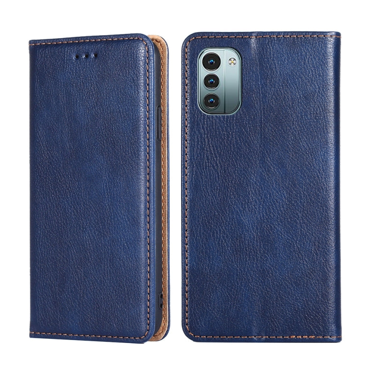 For Nokia G21 / G11 Gloss Oil Solid Color Magnetic Flip Leather Phone Case