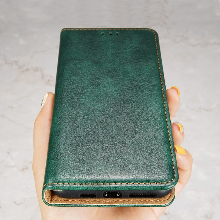 For Samsung Galaxy M33 5G Gloss Oil Solid Color Magnetic Flip Leather Phone Case