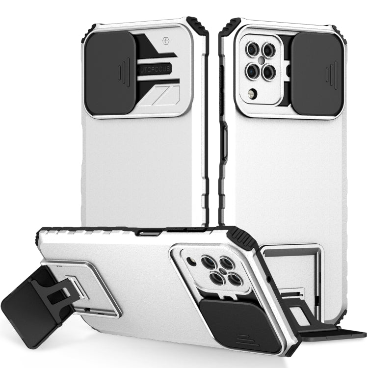 For Samsung Galaxy A12 5G Stereoscopic Holder Sliding Camshield Phone Case