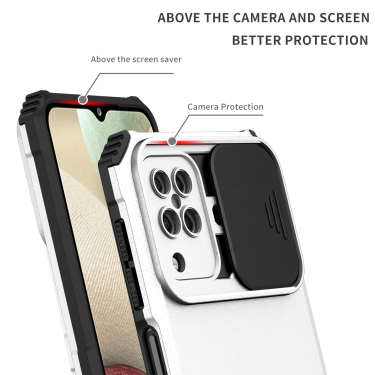 For Samsung Galaxy A12 5G Stereoscopic Holder Sliding Camshield Phone Case