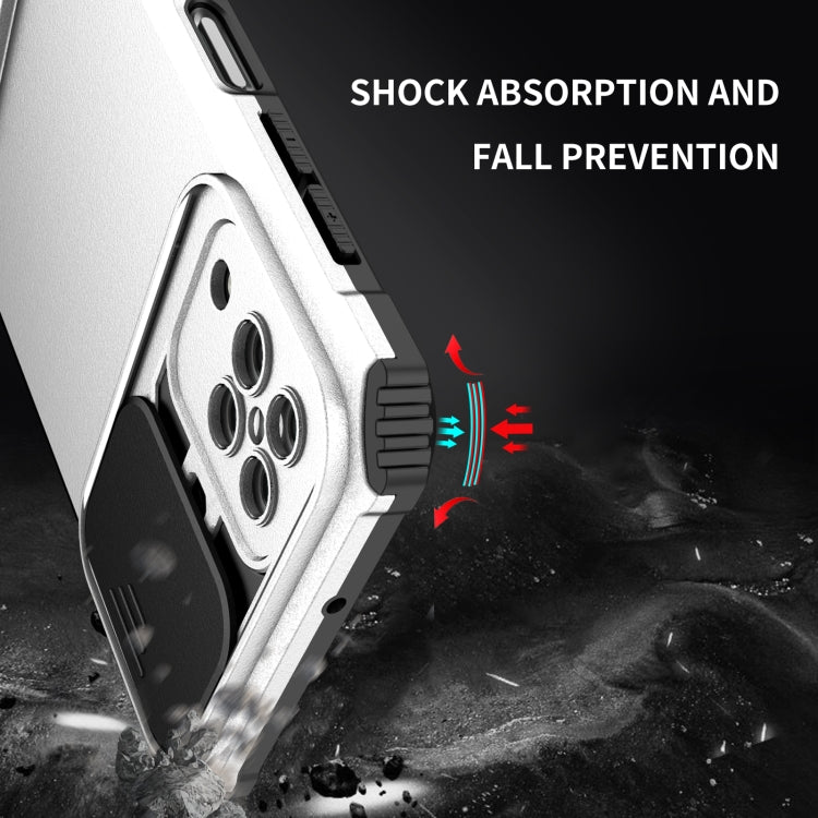 For Samsung Galaxy A12 5G Stereoscopic Holder Sliding Camshield Phone Case