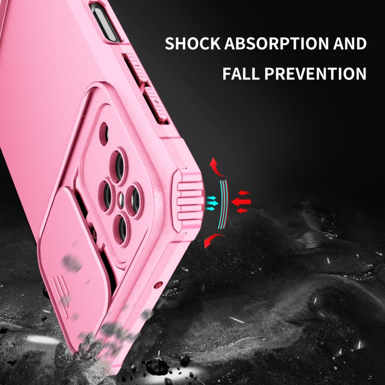 For Samsung Galaxy A12 5G Stereoscopic Holder Sliding Camshield Phone Case
