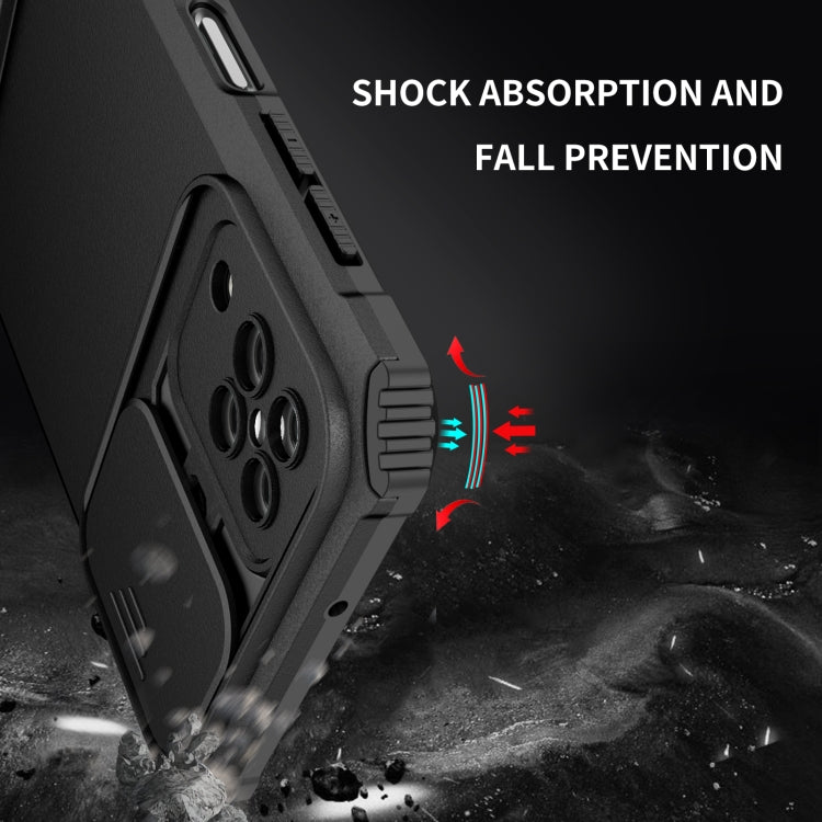 For Samsung Galaxy A12 5G Stereoscopic Holder Sliding Camshield Phone Case