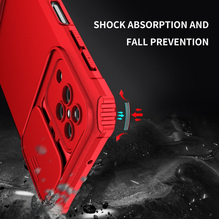 For Samsung Galaxy A12 5G Stereoscopic Holder Sliding Camshield Phone Case
