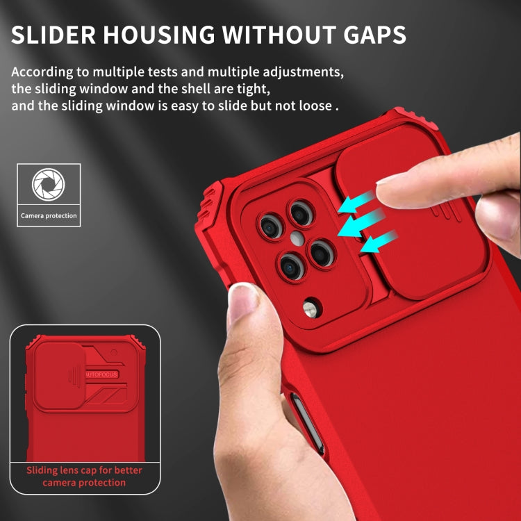 For Samsung Galaxy A12 5G Stereoscopic Holder Sliding Camshield Phone Case