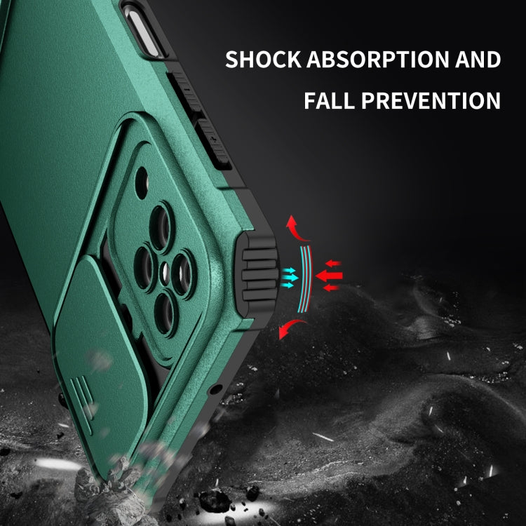 For Samsung Galaxy A12 5G Stereoscopic Holder Sliding Camshield Phone Case