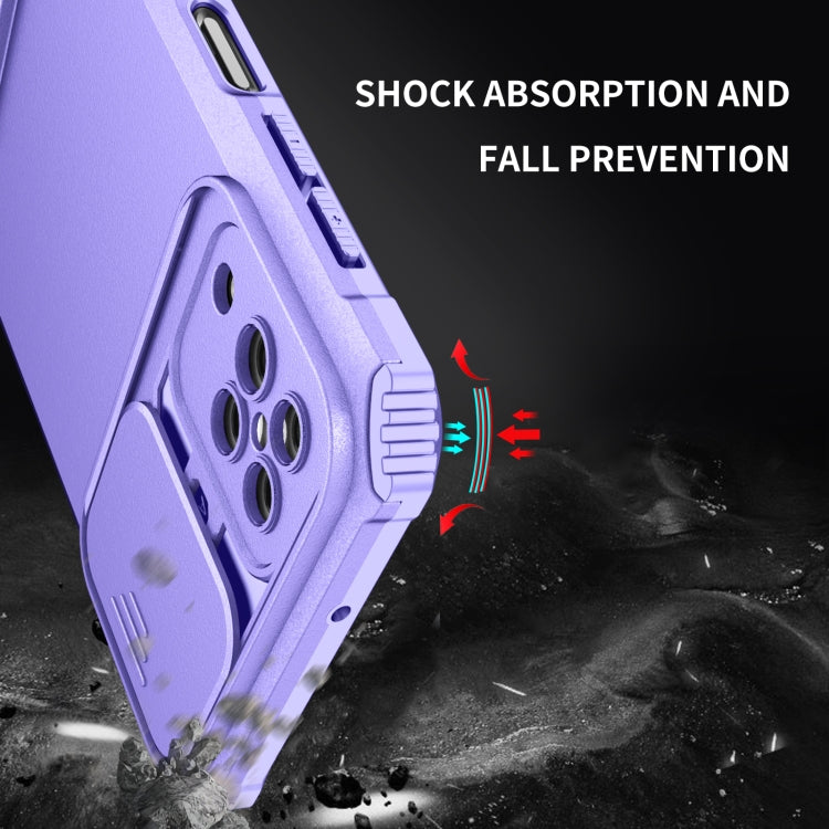 For Samsung Galaxy A12 5G Stereoscopic Holder Sliding Camshield Phone Case