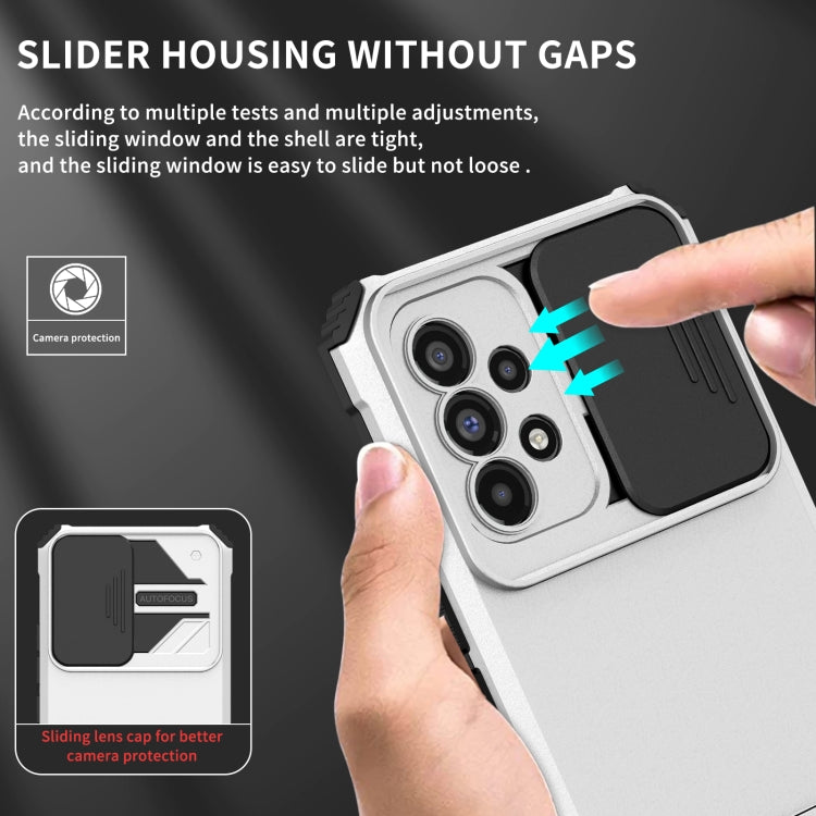 For Samsung Galaxy A53 5G Stereoscopic Holder Sliding Camshield Phone Case