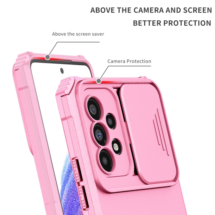 For Samsung Galaxy A53 5G Stereoscopic Holder Sliding Camshield Phone Case