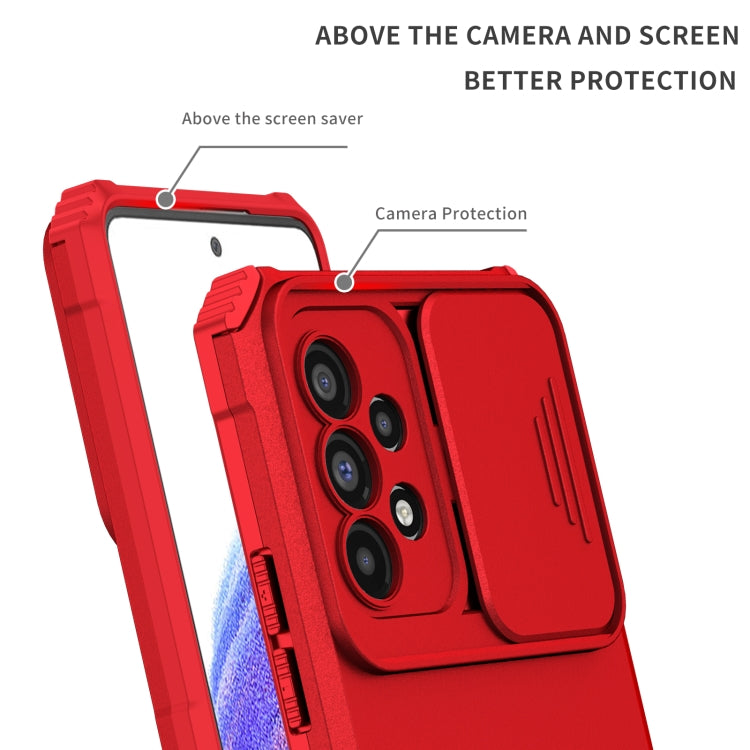 For Samsung Galaxy A53 5G Stereoscopic Holder Sliding Camshield Phone Case