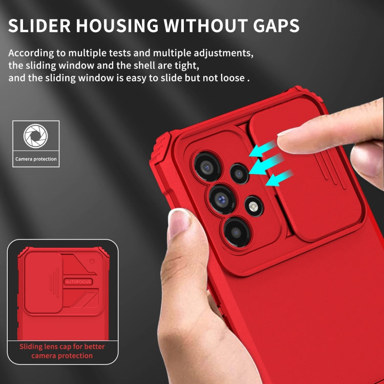 For Samsung Galaxy A53 5G Stereoscopic Holder Sliding Camshield Phone Case