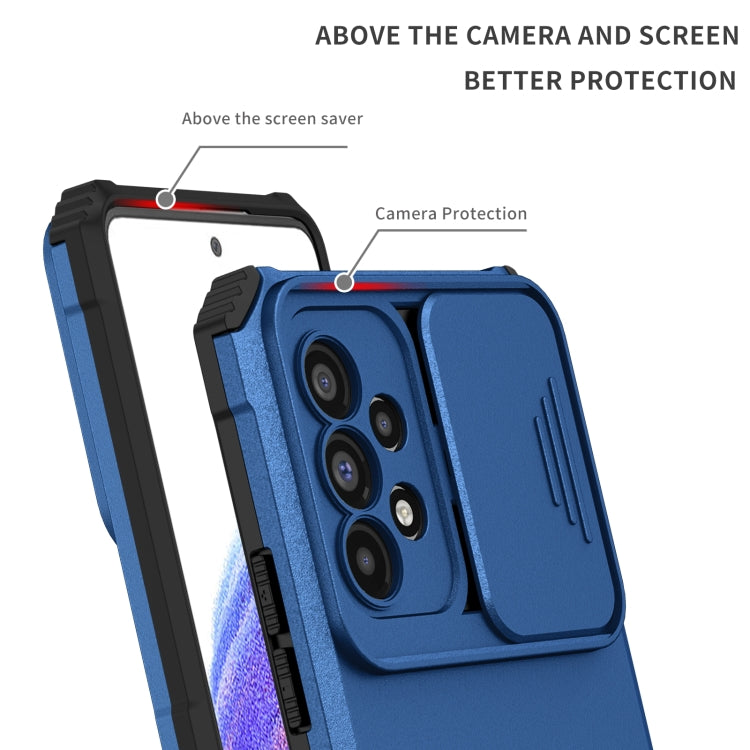 For Samsung Galaxy A53 5G Stereoscopic Holder Sliding Camshield Phone Case