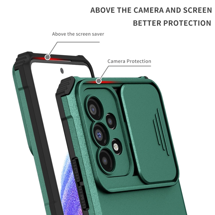 For Samsung Galaxy A53 5G Stereoscopic Holder Sliding Camshield Phone Case