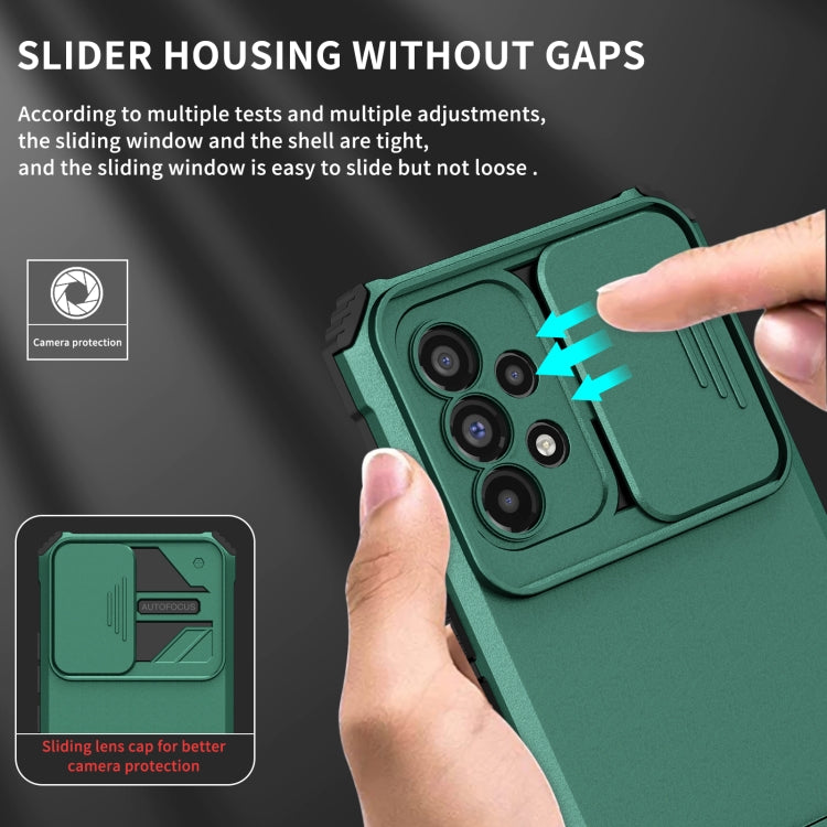 For Samsung Galaxy A53 5G Stereoscopic Holder Sliding Camshield Phone Case