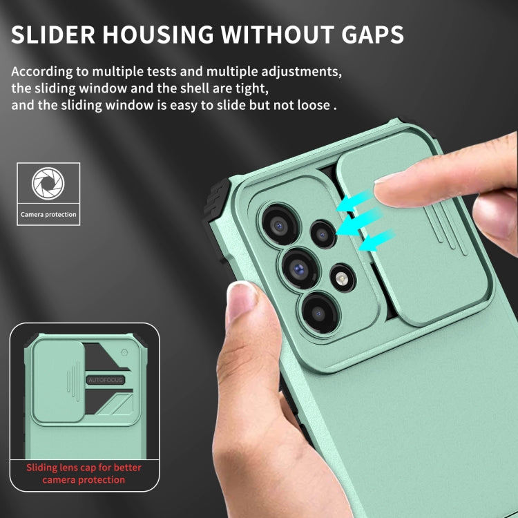 For Samsung Galaxy A53 5G Stereoscopic Holder Sliding Camshield Phone Case