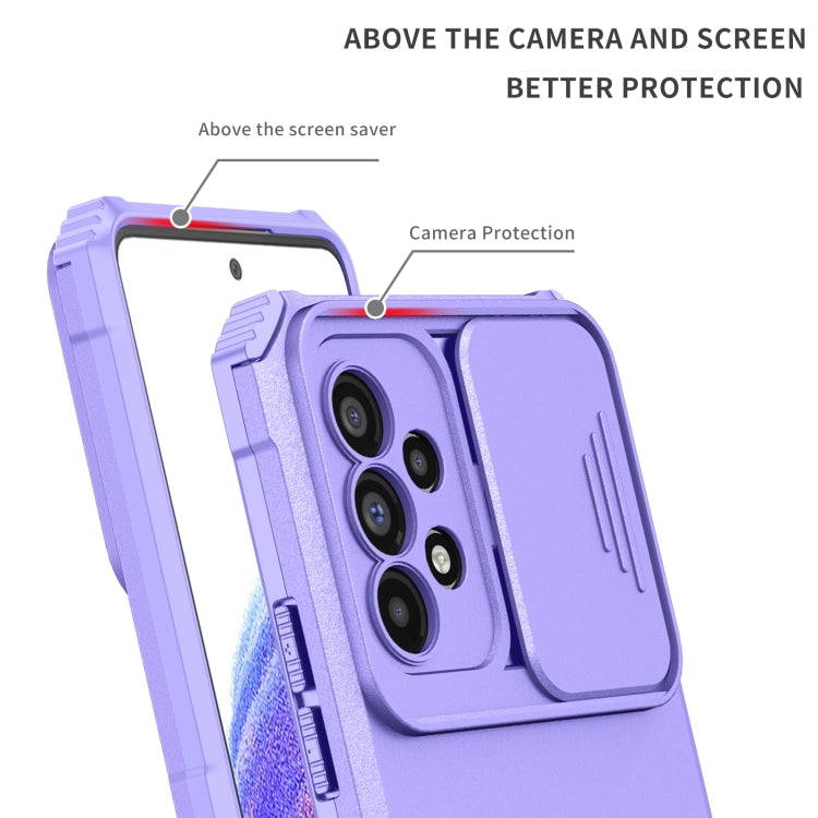 For Samsung Galaxy A53 5G Stereoscopic Holder Sliding Camshield Phone Case